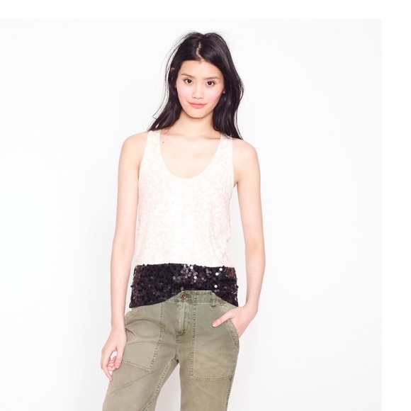 J.Crew Sequined Tank Top Cotton, Silk - Picture 1 of 7
